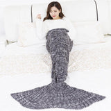 VIP LINK ISINOTEX Soft Knitted Mermaid Tail Blanket Crochet Handmade Sleeping Bag for Kids Adult Best Birthday Christmas Gift