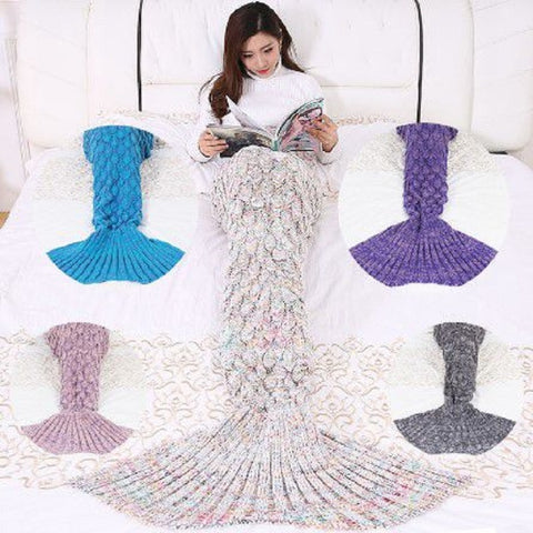 Big Mermaid Tail Blanket Crochet  for Adult